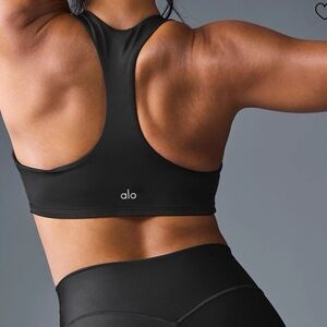 ALO Yoga Black Racerback Sports Bra